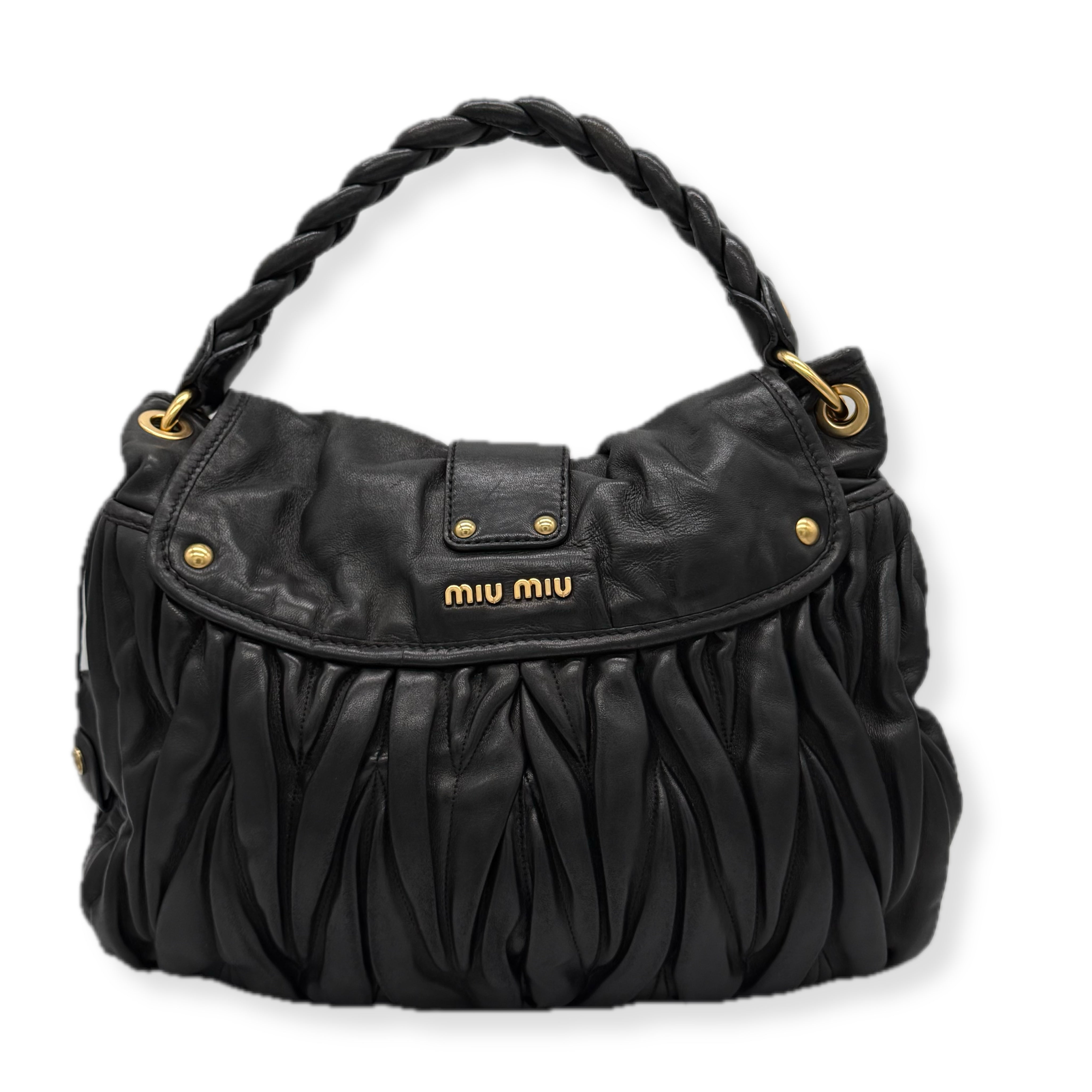 Miu Miu | Matelassé Coffer Hobo Bag | Leather | Gold Hardware