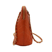 Chanel | Petite Shopping Tote | Orange Quilted Caviar Leather | Gold Hardware