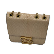 Fendi | Kaligraphy Chain Bag |Python | Gold Hardware