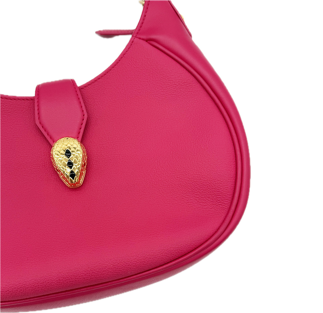 Bvlgari | Serpenti leather handbag | Hot Pink Leather | Gold Hardware