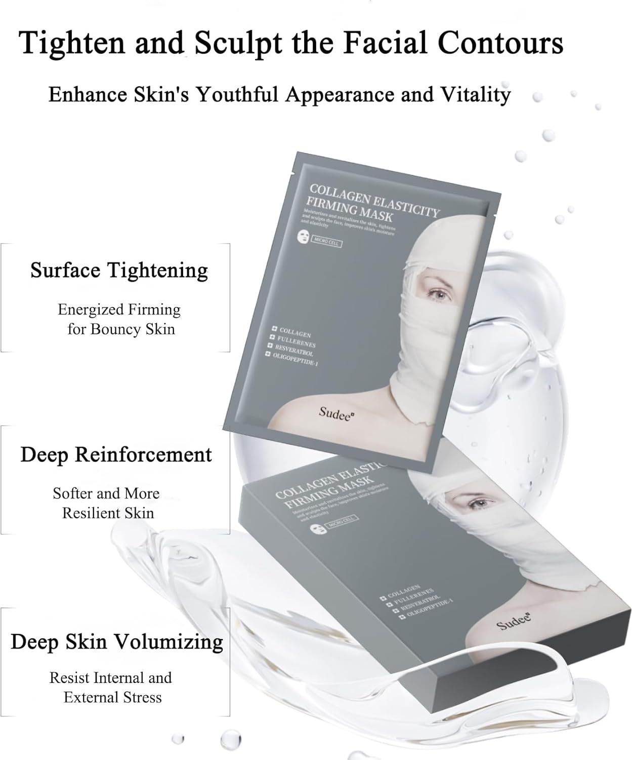 Collagen Elasticity Firming Mask, Pore Minimizing, Elasticity Improvement