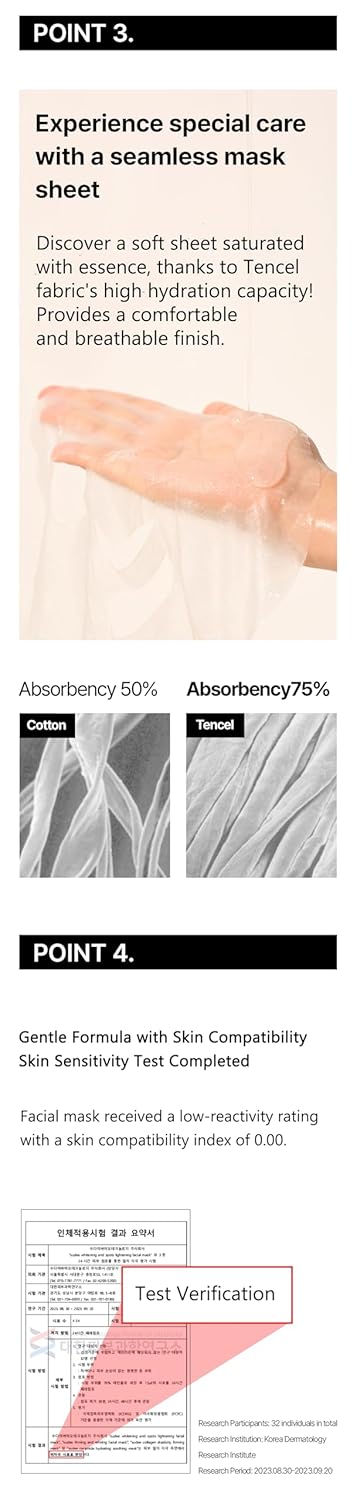 Firming Facial Mask - Visibly Lifts & Refines Skin Korean Face Mask Essence with Collagen Peptides & Antioxidants Hypoallergenic Korean Skincare 5 Sheets, 30g Each