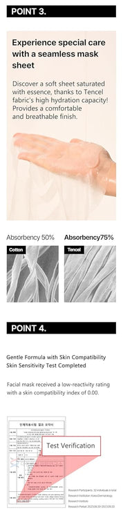 Firming Facial Mask - Visibly Lifts & Refines Skin Korean Face Mask Essence with Collagen Peptides & Antioxidants Hypoallergenic Korean Skincare 5 Sheets, 30g Each