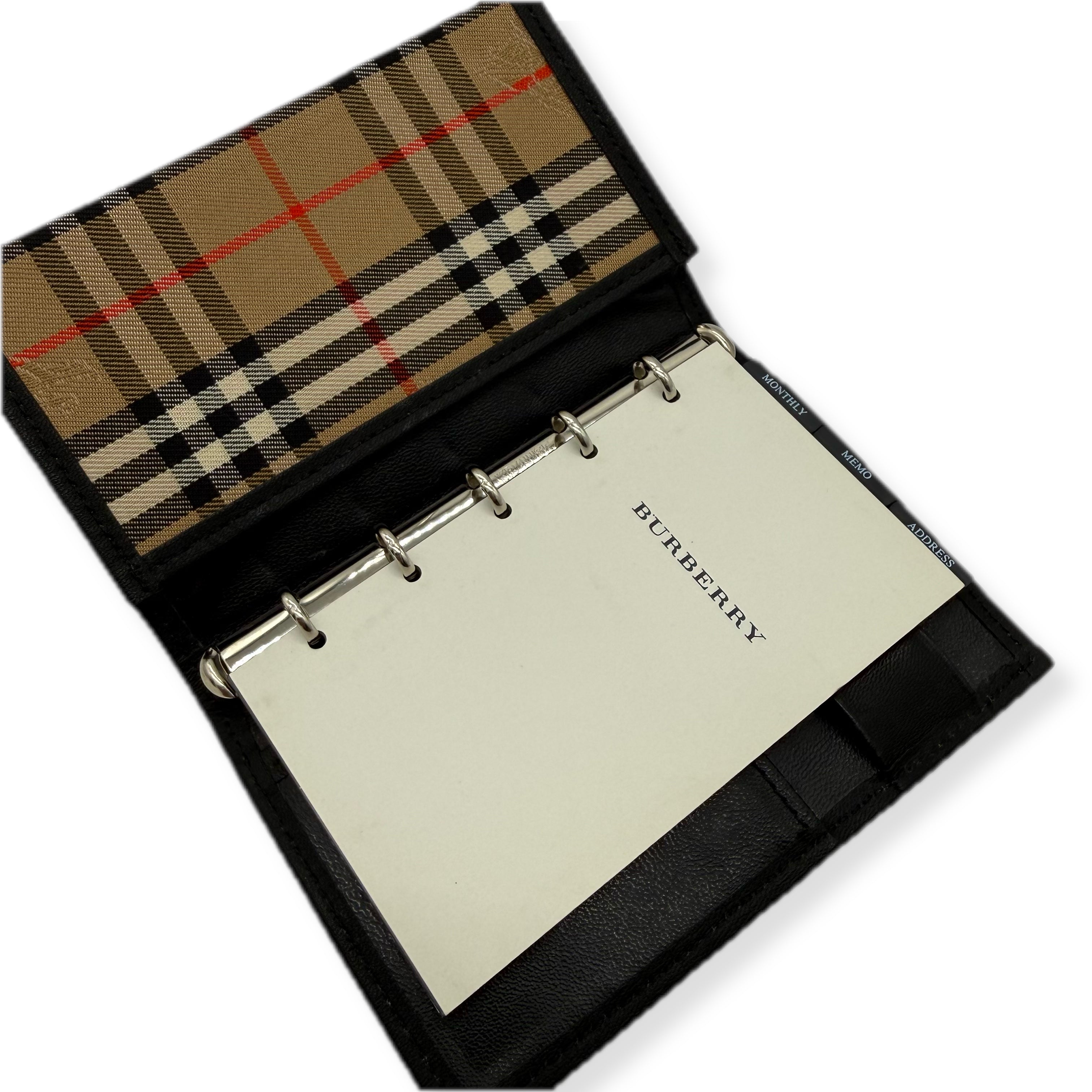 Burberry | Nova Check Agenda Planner | Canvas | Silver Hardware
