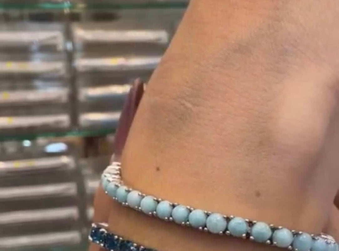 Traceyredden Larimar adjustable bracelet