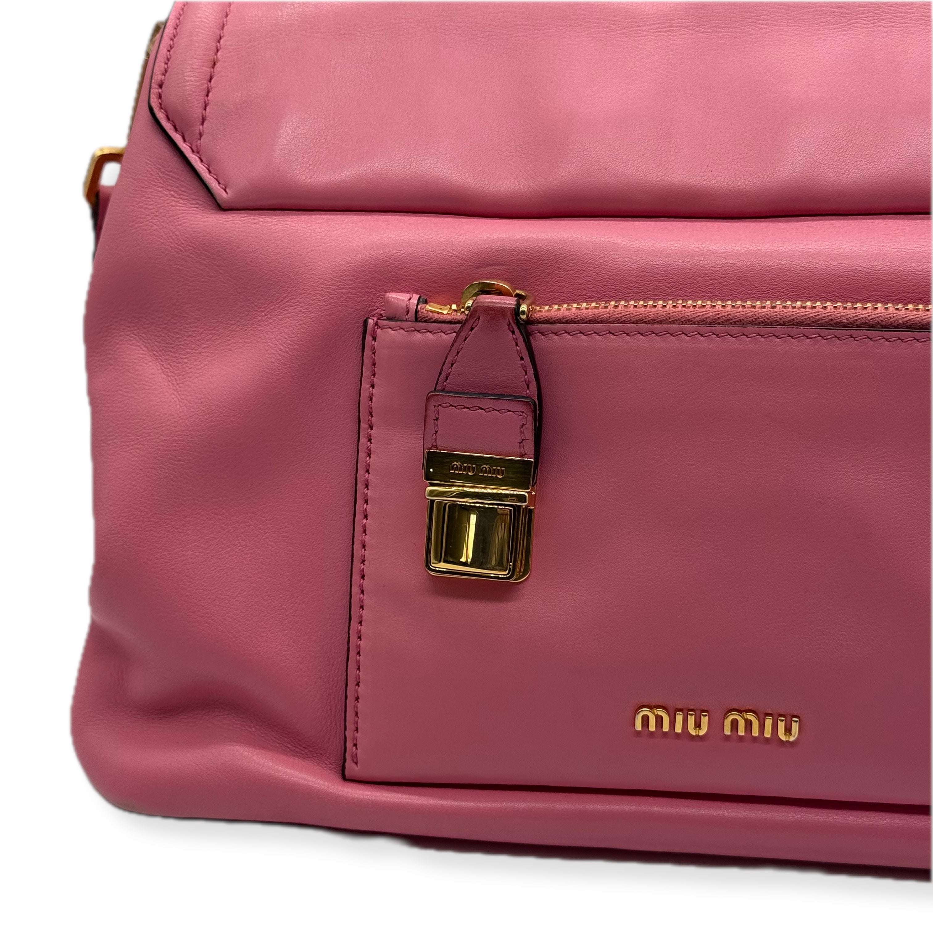 Miu Miu | Pink Satchel | Leather | Gold Hardware