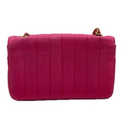 Chanel | Fuchsia Quilted Velvet Diana Classic Single Flap | Velvet | Gold Hardware