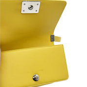 Chanel | Boy Bag | Yellow Tweed with Silver Hardware