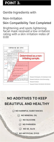 Brightening & Even Tone Facial Mask with Niacinamide - Visibly Radiant Complexion Daily Gentle Care for All Skin Types Korean Skincare 5 Sheets Per Box, 30g Each