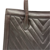 Chanel | Vintage Chevron Top Handle Tote | Lambskin | Gold Hardware