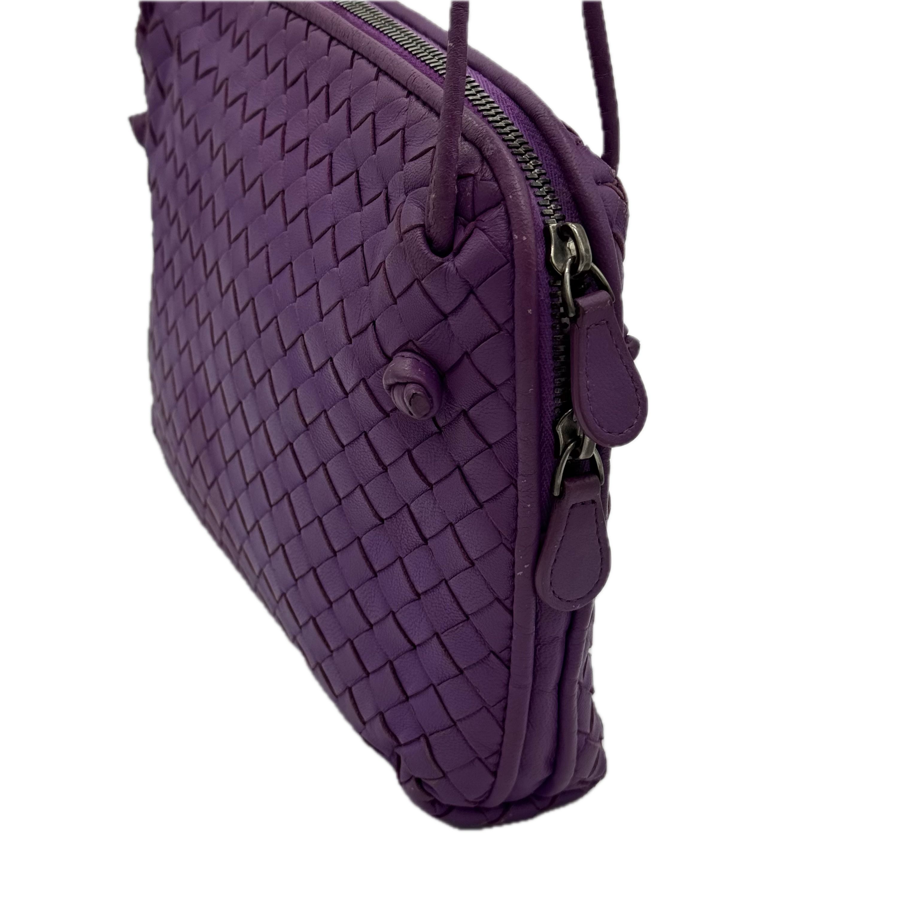 Bottega Veneta | Intrecciato Woven Crossbody Bag | Napa Leather | Gunmetal Hardware