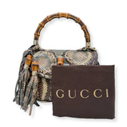 Gucci | 1947 with Bamboo Handle | Python | Gold Hardware