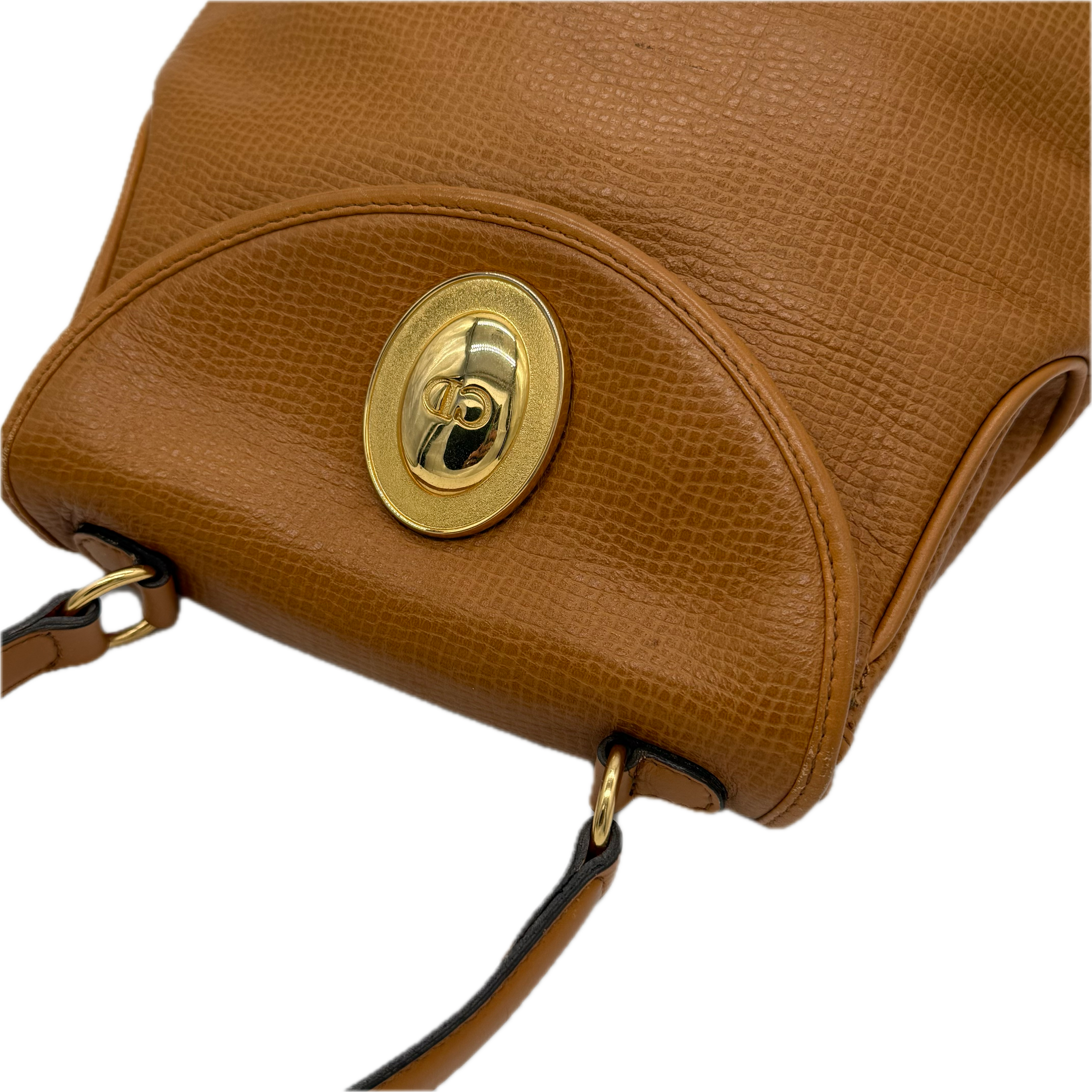 Christian Dior | Vintage CD Logo Handbag | Leather | Gold Hardware