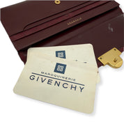 Givenchy | Long Wallet | Ostrich Embossed Leather | Gold Hardware