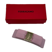 Salvatore Ferragamo | Pink Bow Hair Clip | Gold Hardware