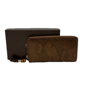 Gucci | Long Zip Wallet | Python Skin | Gold Hardware