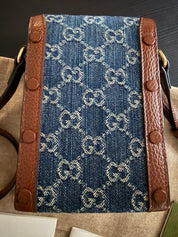 Gucci Horsebit denim sling bag