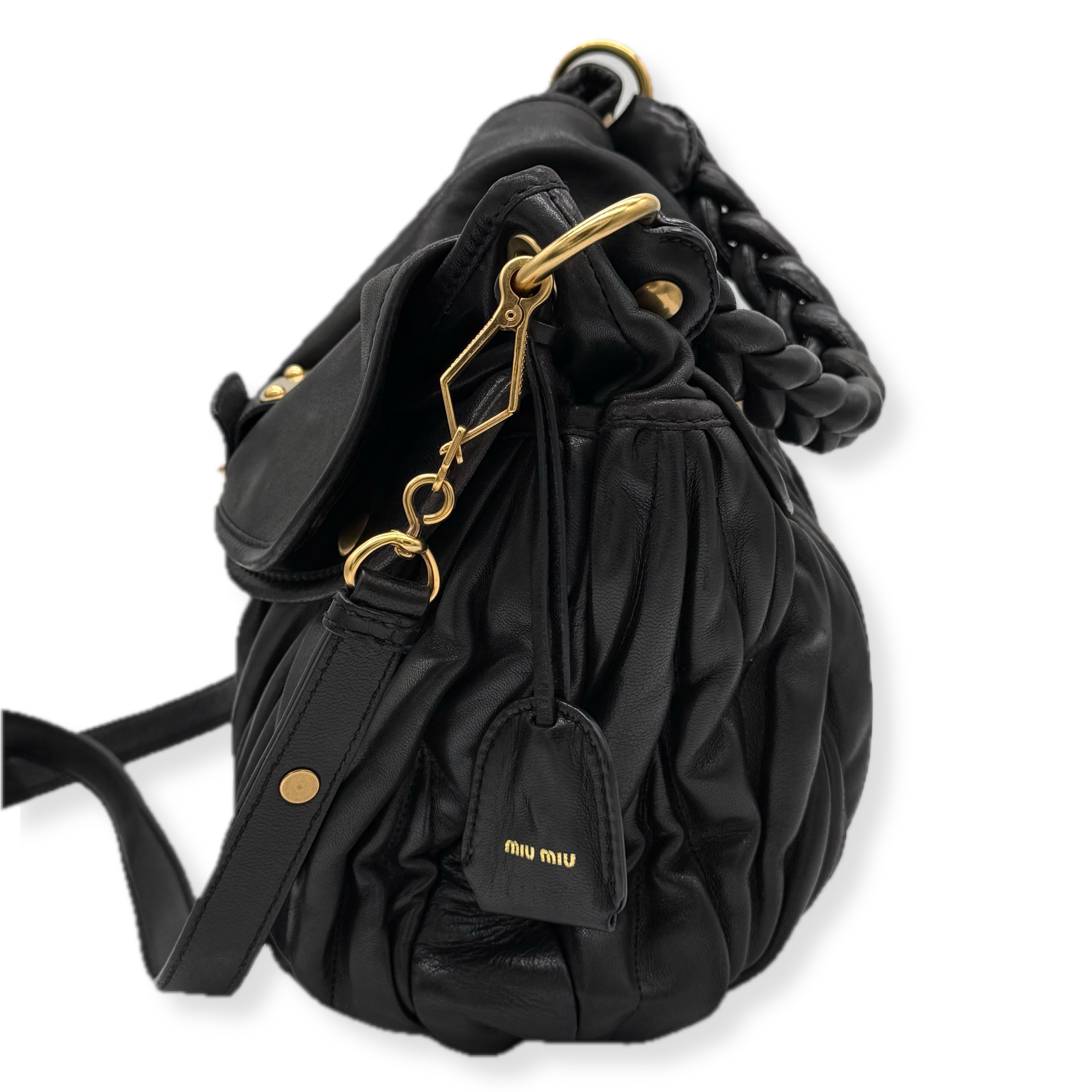 Miu Miu | Matelassé Coffer Hobo Bag | Leather | Gold Hardware