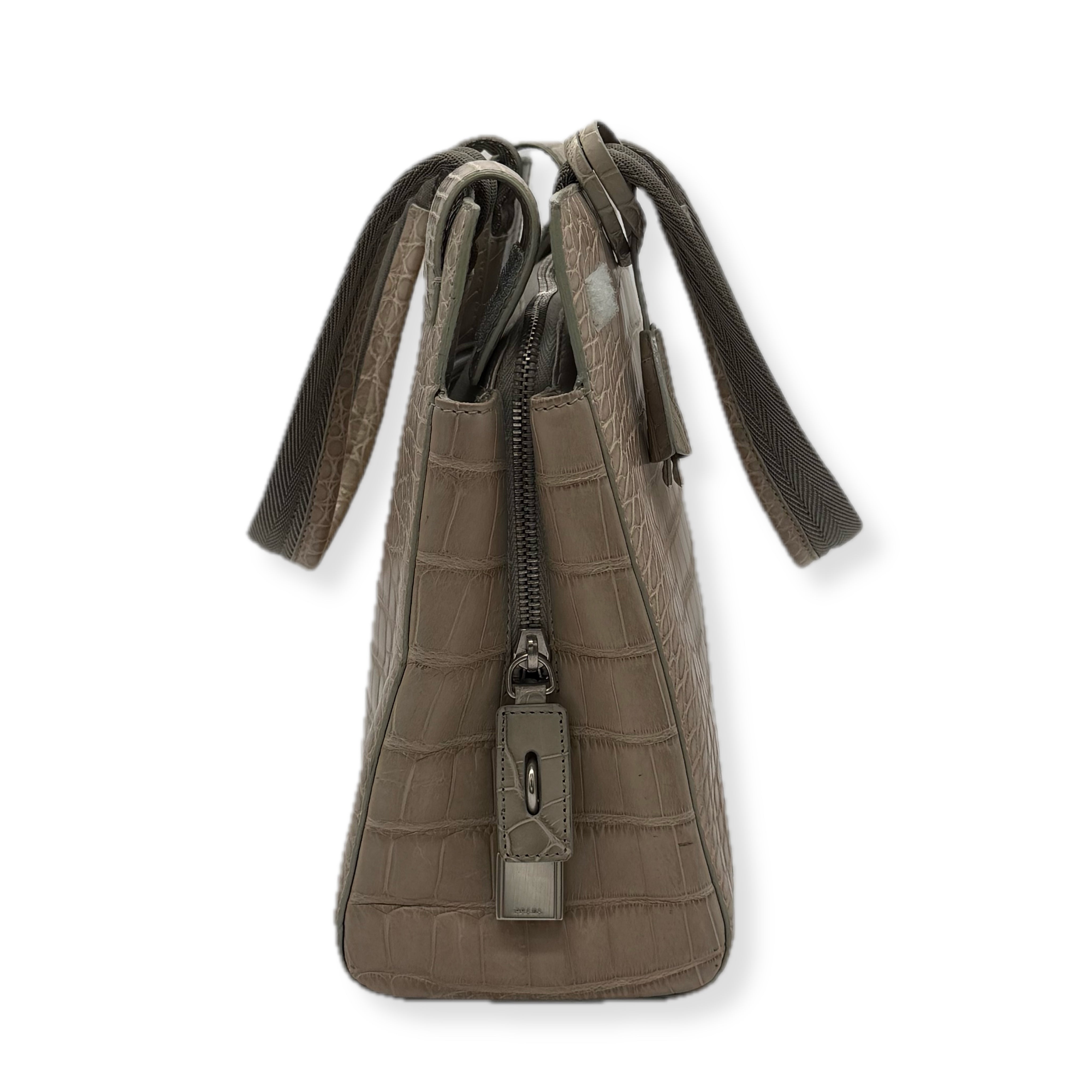Prada | Tote Bag | Croc Embossed Leather