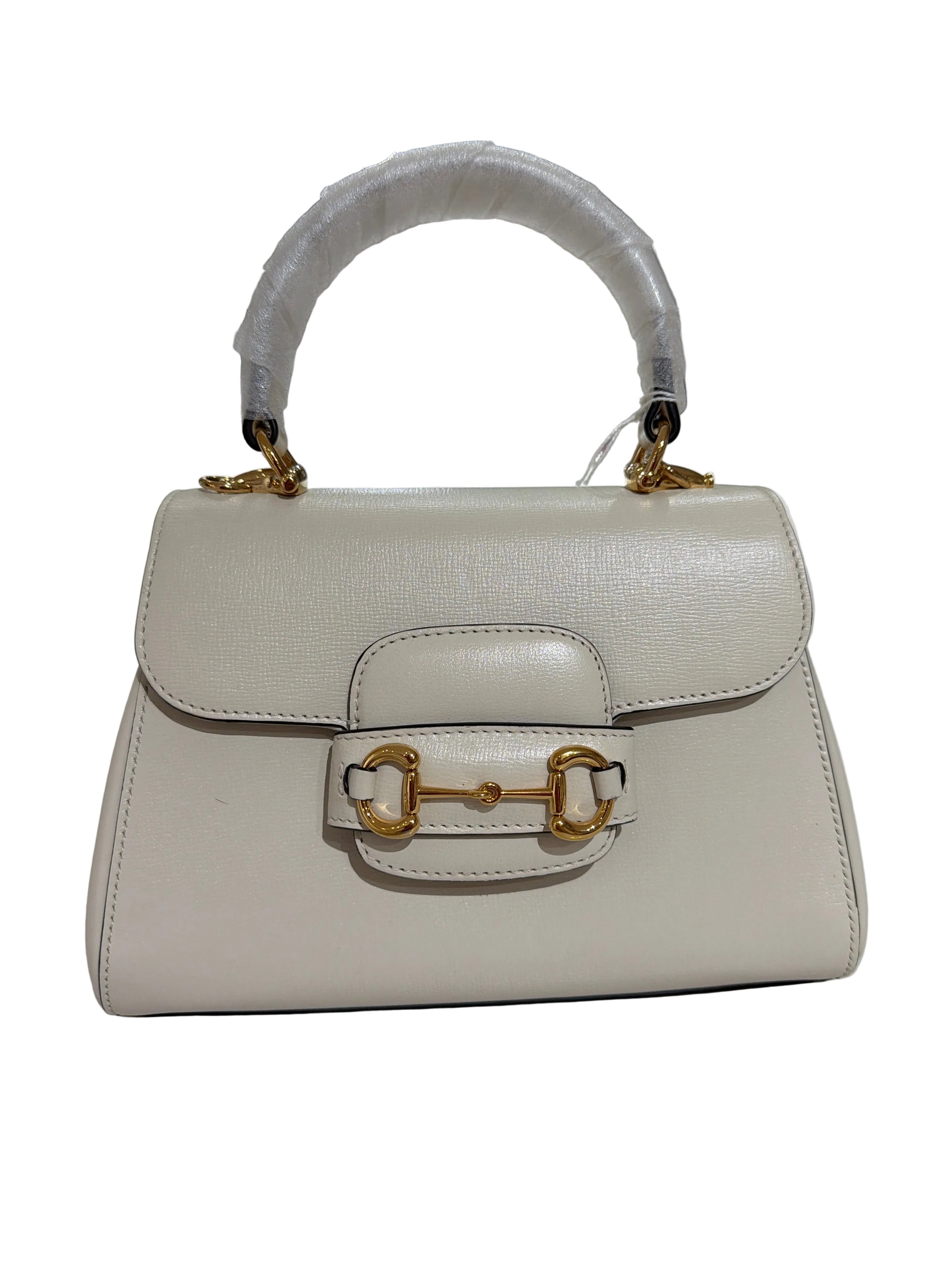 Gucci | White Horsebit 1955 Mini Top Handle Bag - Cons