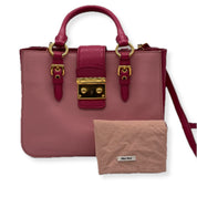 Miu Miu | Madras Satchel Crossbody Bag | Goatskin | Gold Hardware