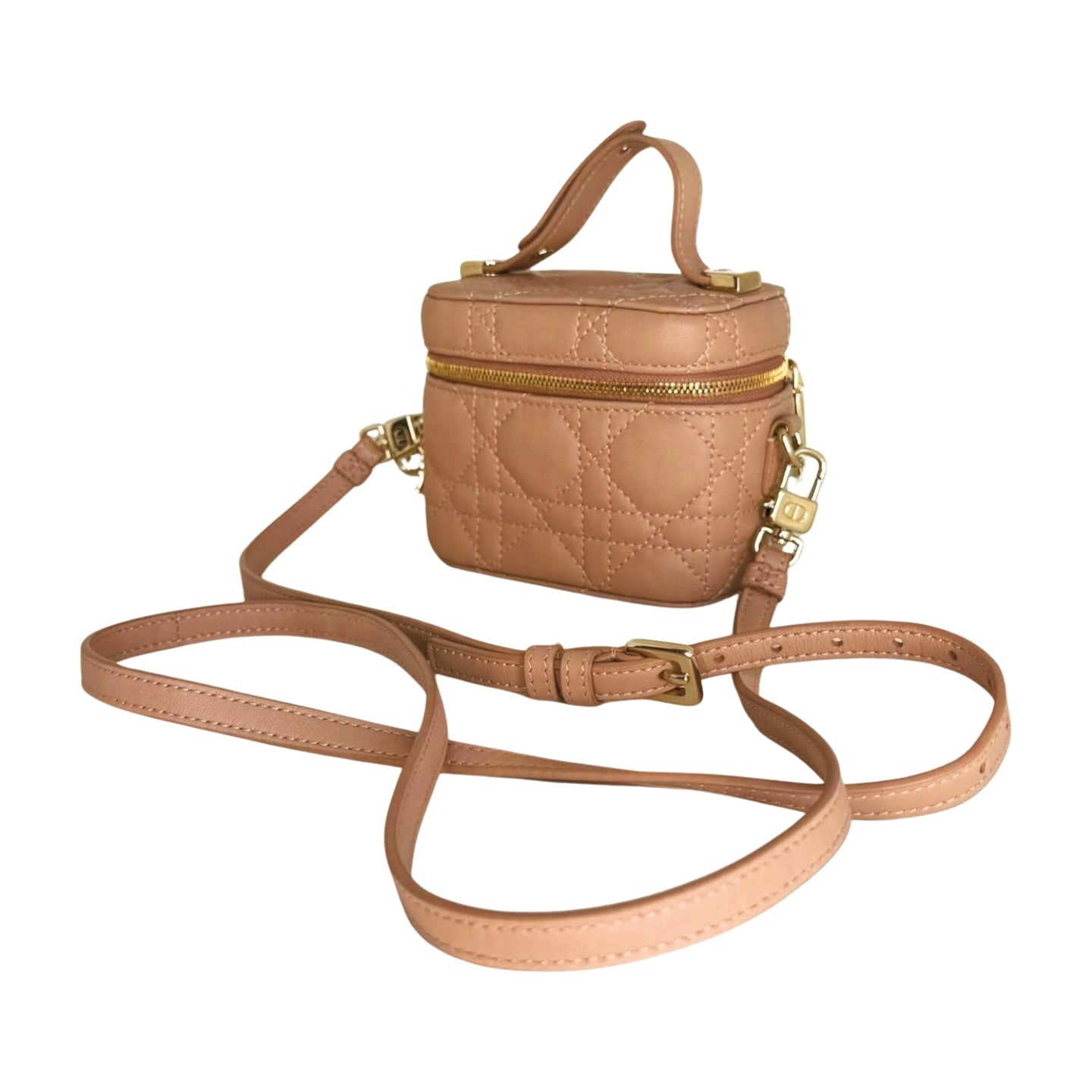 Dior - Mini Pastel Pink Quilted Bag (Excellent Condition) - CONS