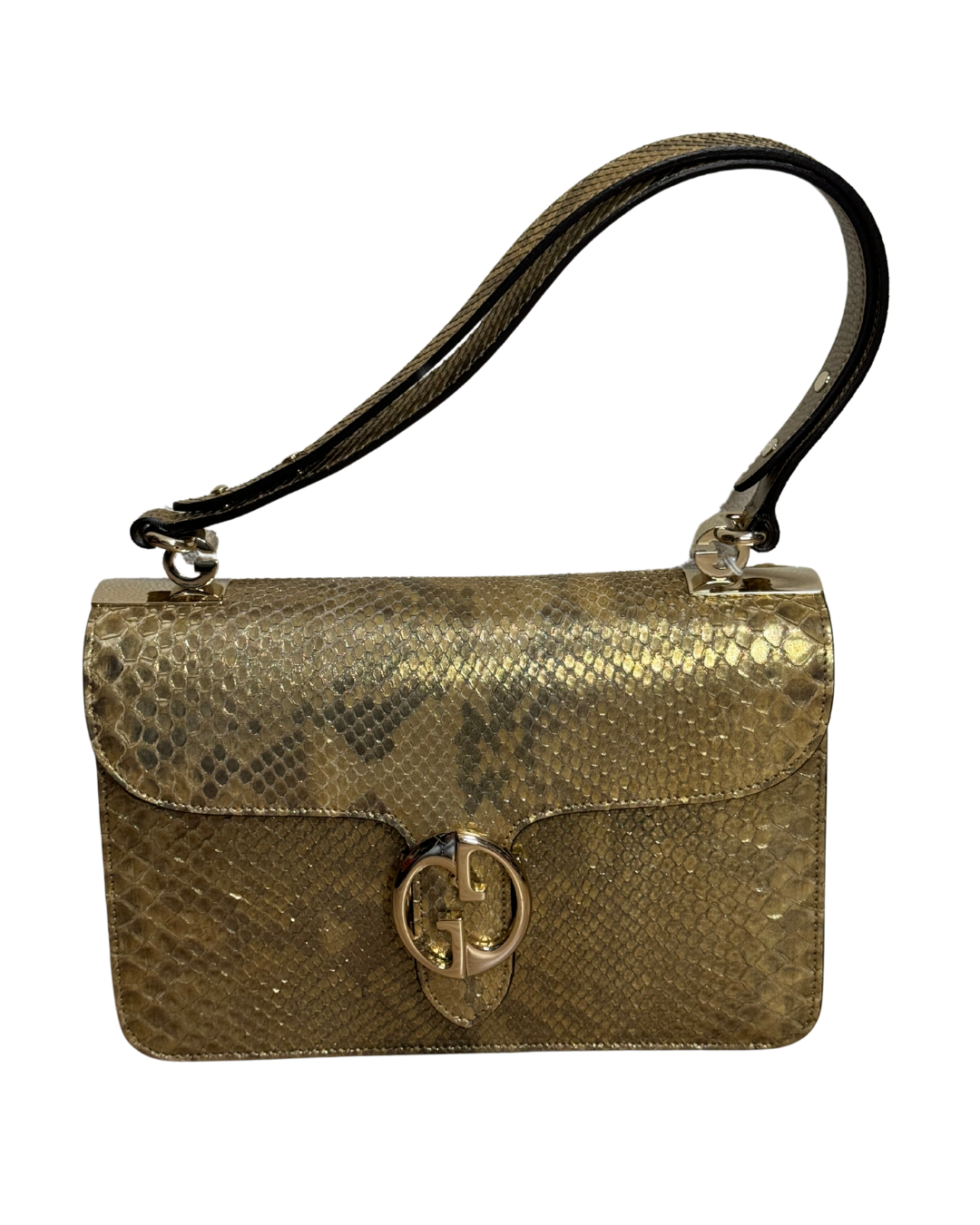 Gucci Gold Python Shoulder Bag