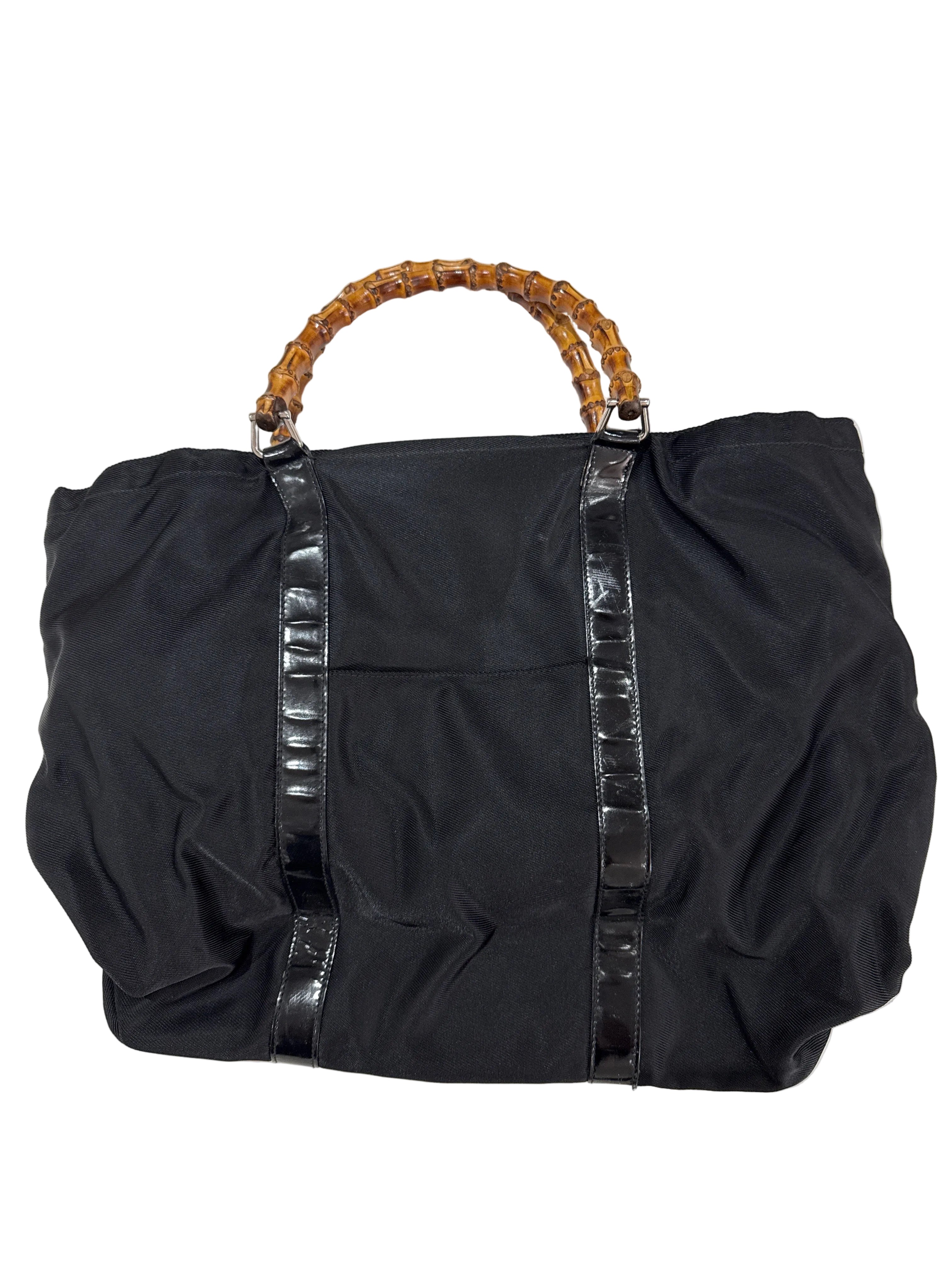 Gucci | Bamboo Black Shopper Tote - Cons