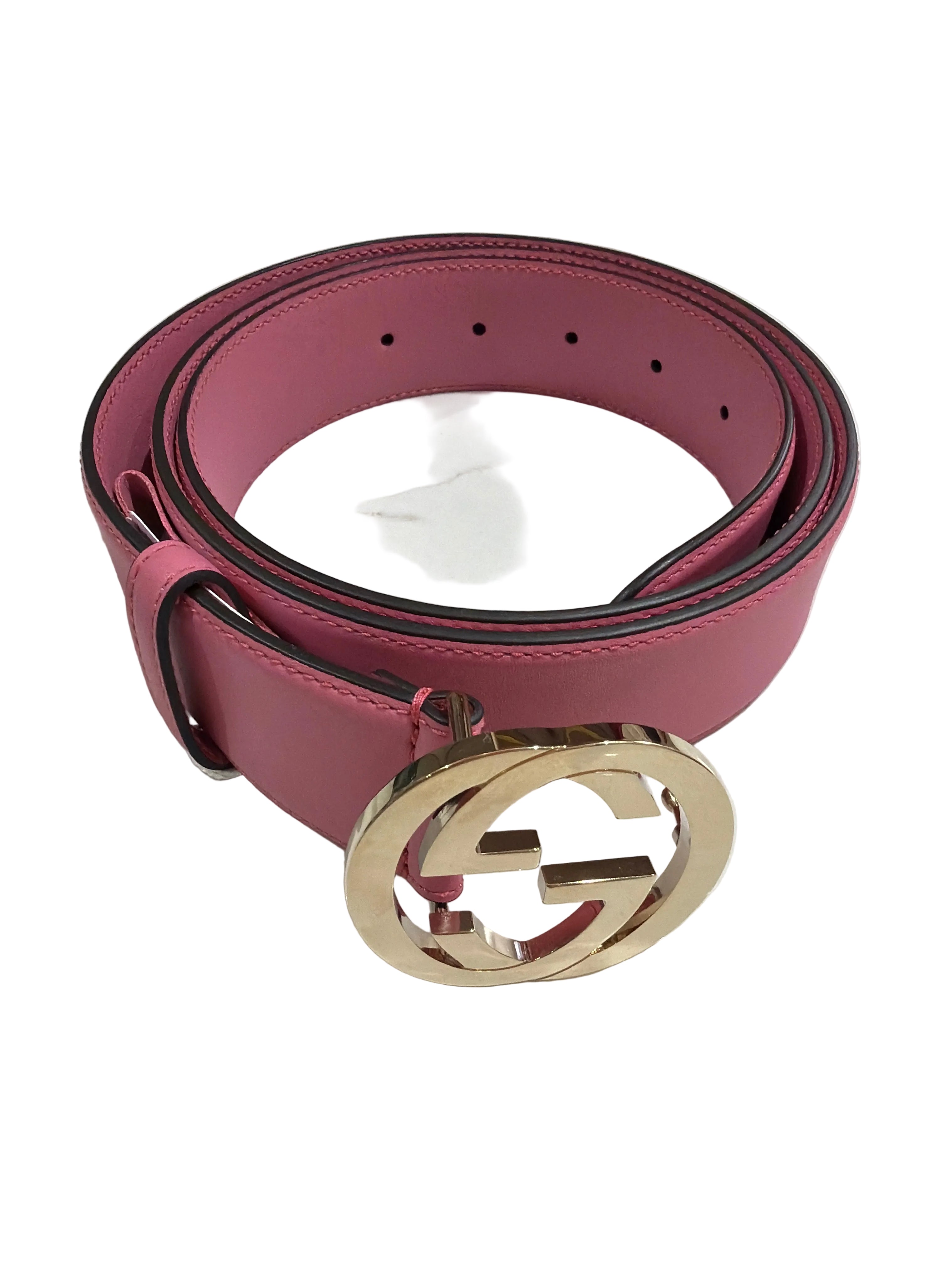 Gucci | Pink Leather Logo Belt - Cons