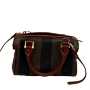 Fendi | Mini Boston Bag | Canvas |Gold Hardware