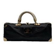 Versace | Greca Satchel Handbag | Nappa Leather |Gold Hardware