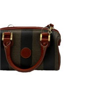 Fendi | Mini Boston Bag | Canvas |Gold Hardware