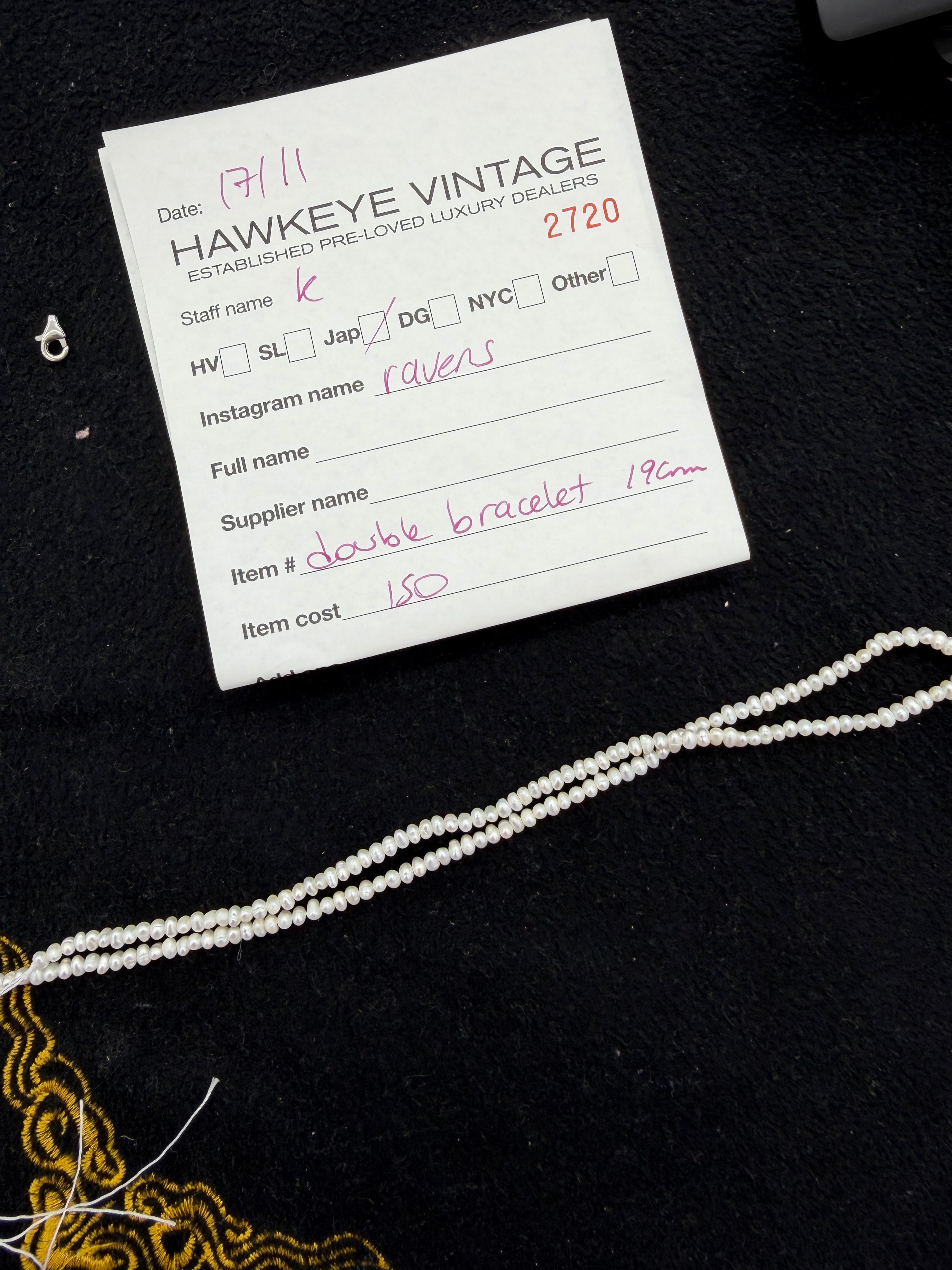 Ravens_are_beautiful pearls strand for double bracelet