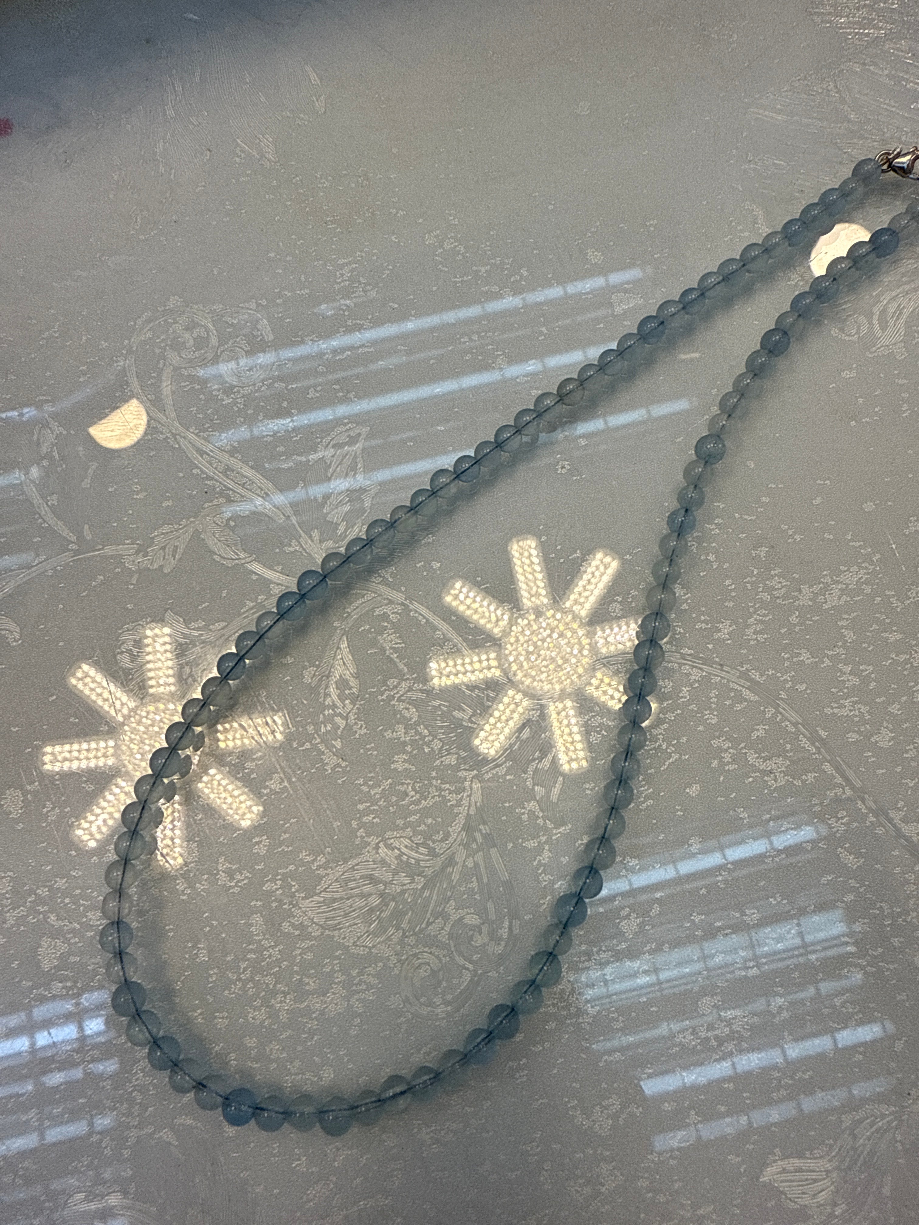 Aqua beaded necklace Sicilian bkk less $50 voucher