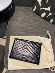YSL Vintage Black Leather Clutch