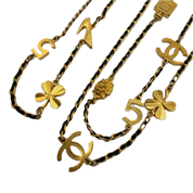 Chanel |  Vintage Long Charm Necklace | Gold Plated