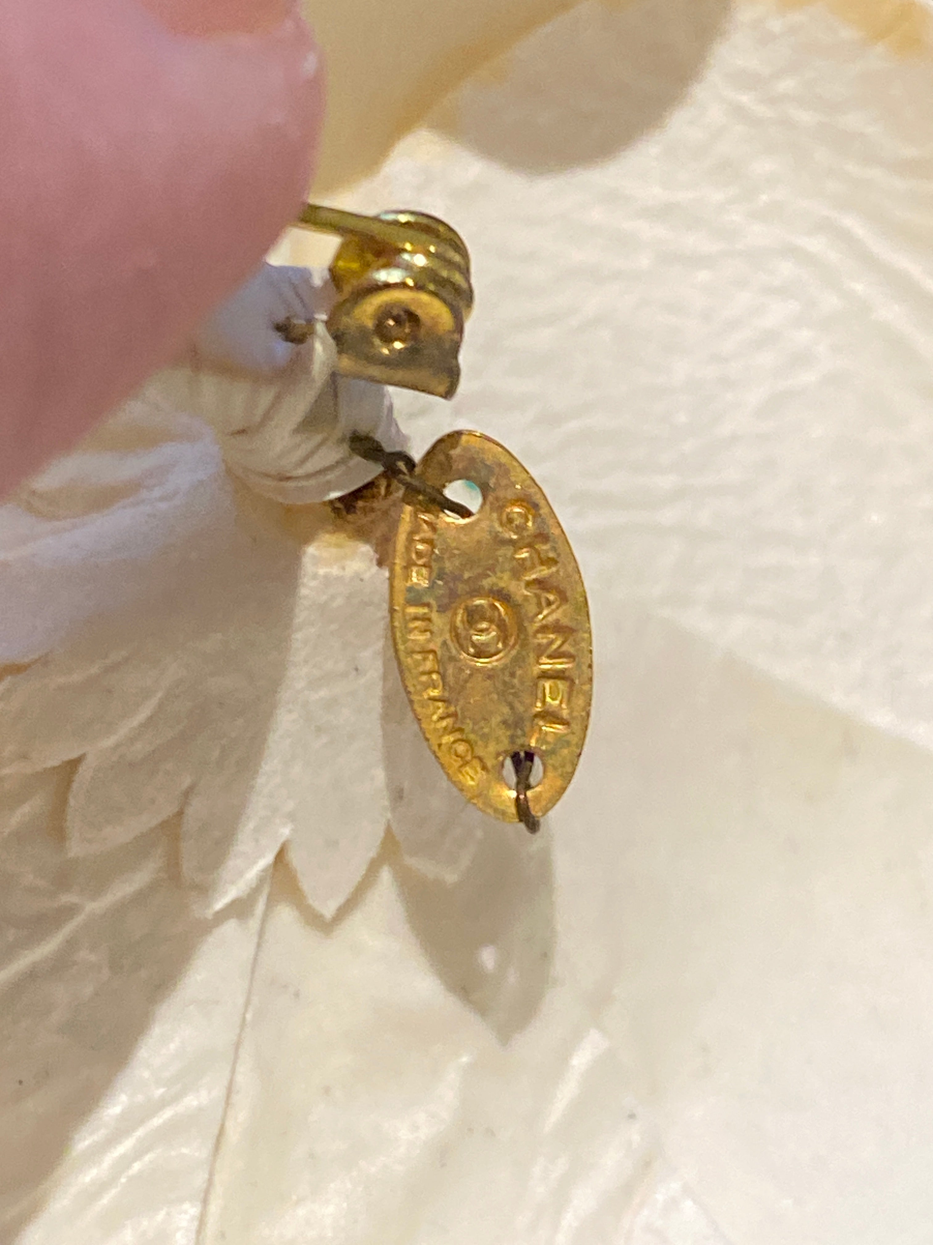 Chanel Leather Camellian Vintage Brooch