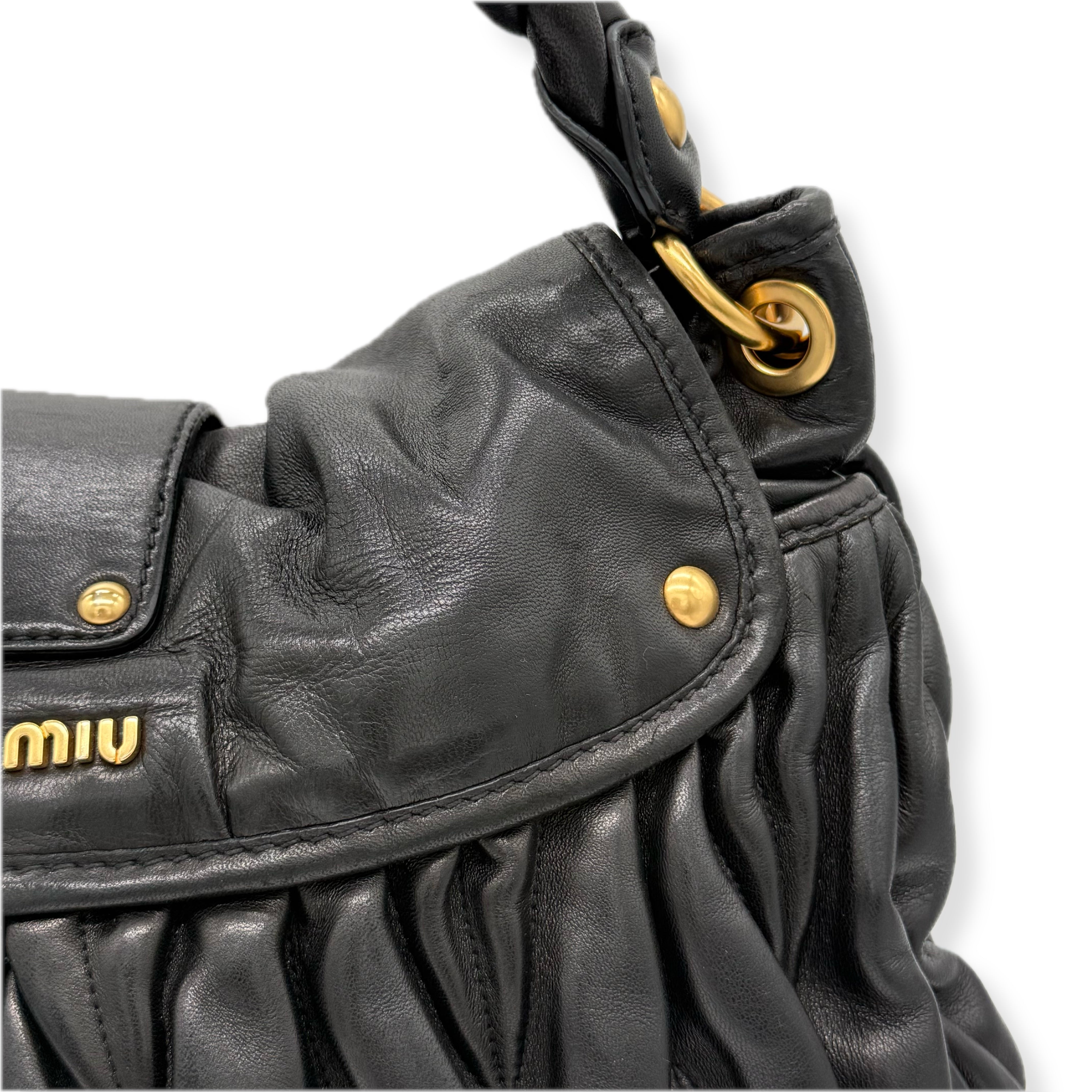 Miu Miu | Matelassé Coffer Hobo Bag | Leather | Gold Hardware