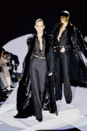 Aneta.Ciures Gucci Tom Ford 1996 Black Shearling Suede Long Coat