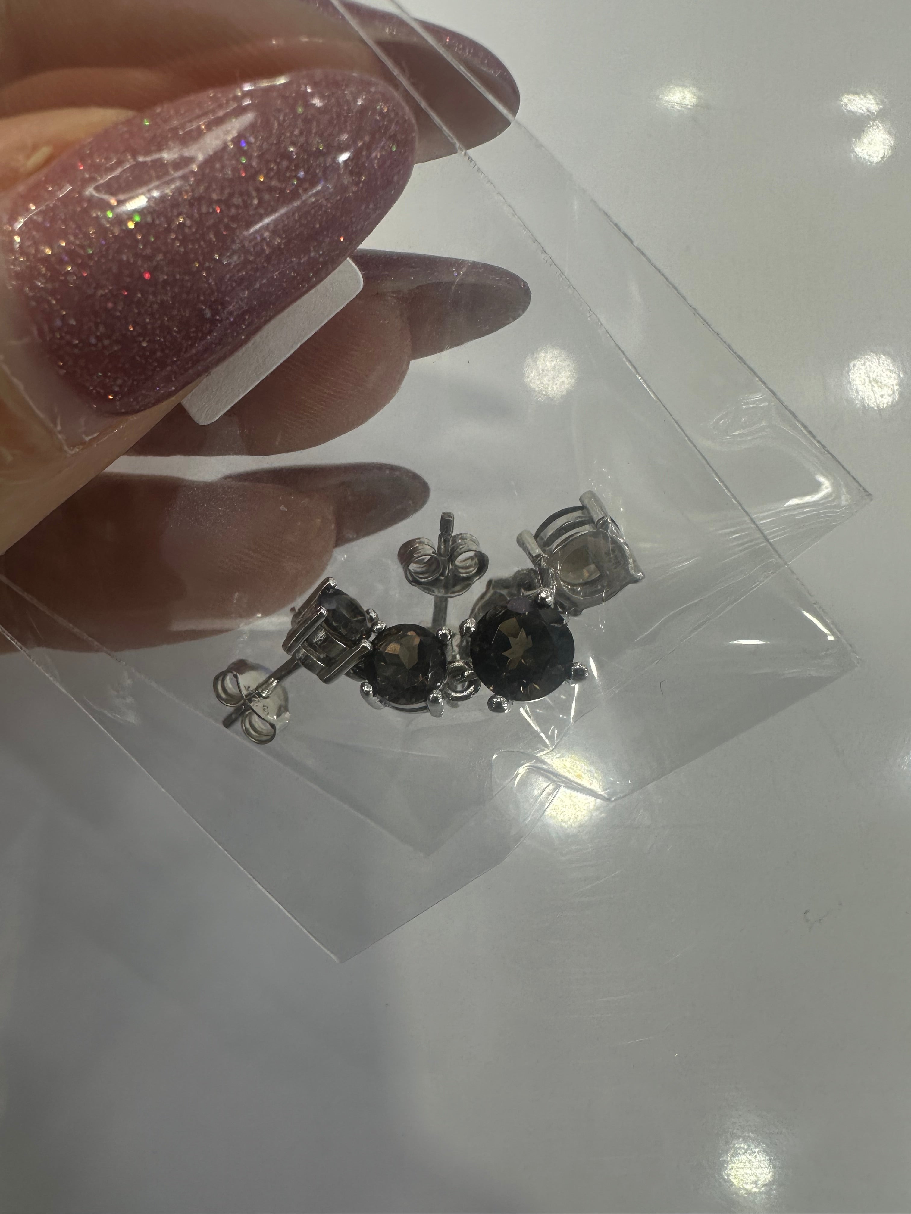 Rbecca235 smokey quartz earrings