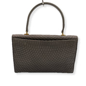 Bally | Grey Quilted Top Handle Bag | Leather | Gold Hardware