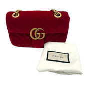 Gucci | GG Marmont Flap Bag | Velvet | Gold Hardware