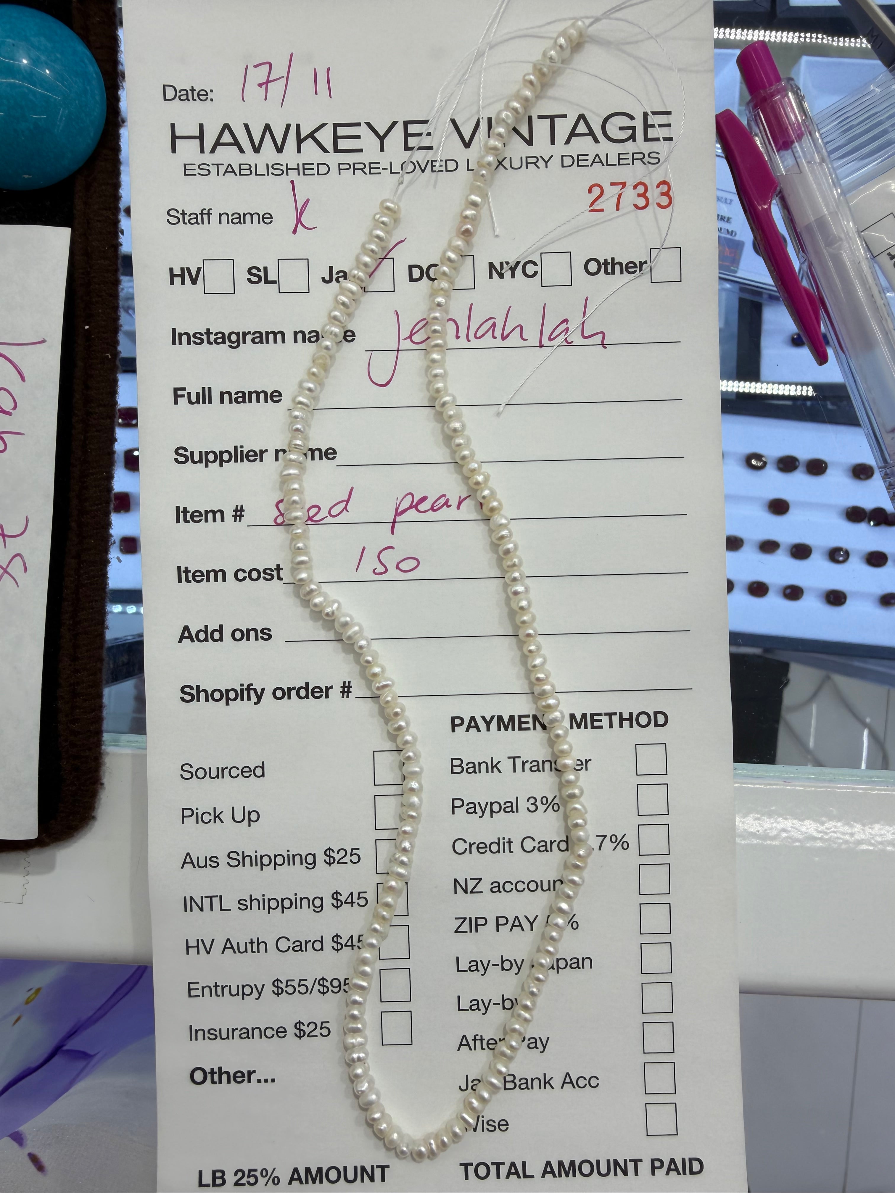 Jenlahlah strand pearls for necklace