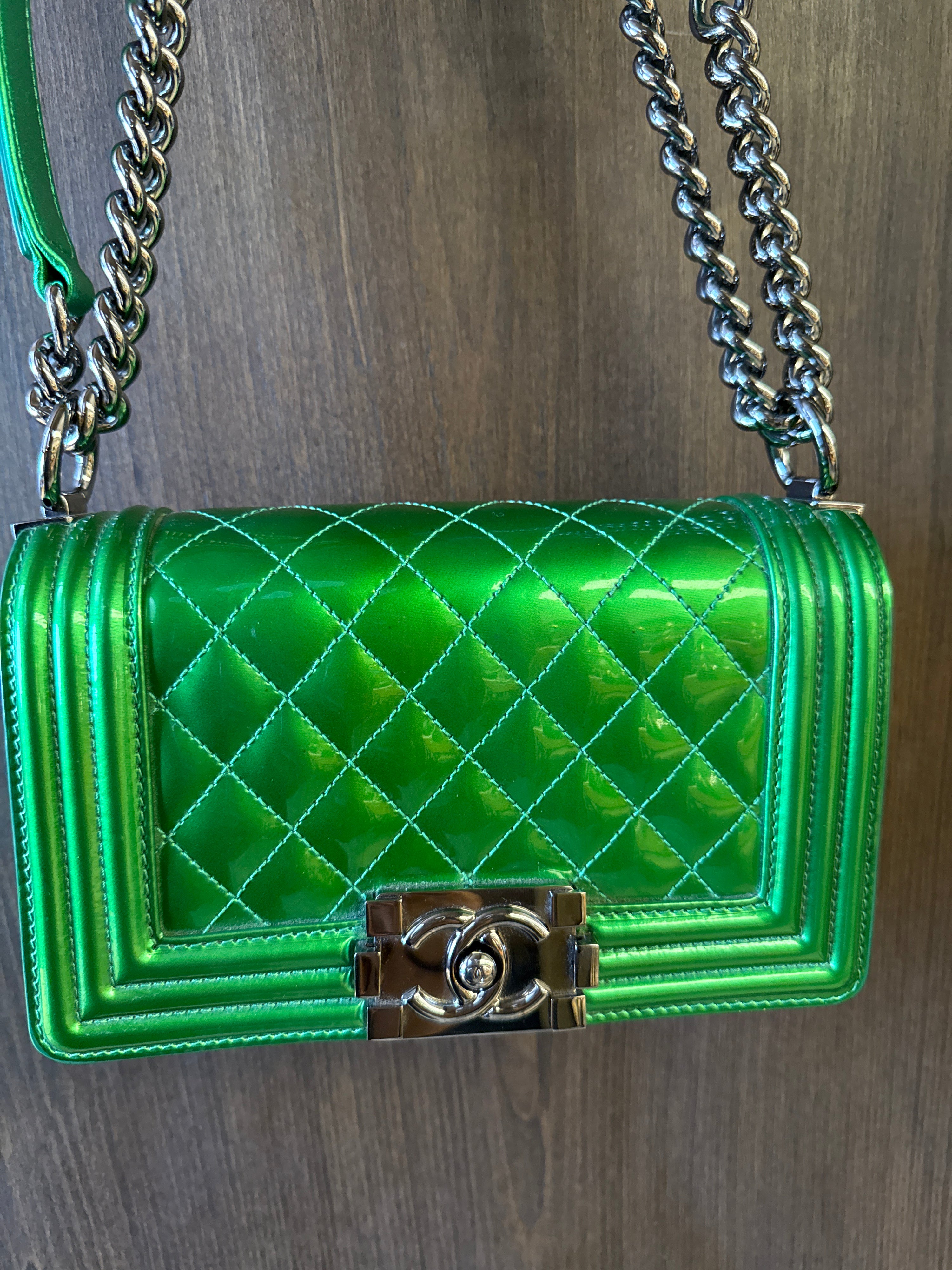 Chanel Boy green