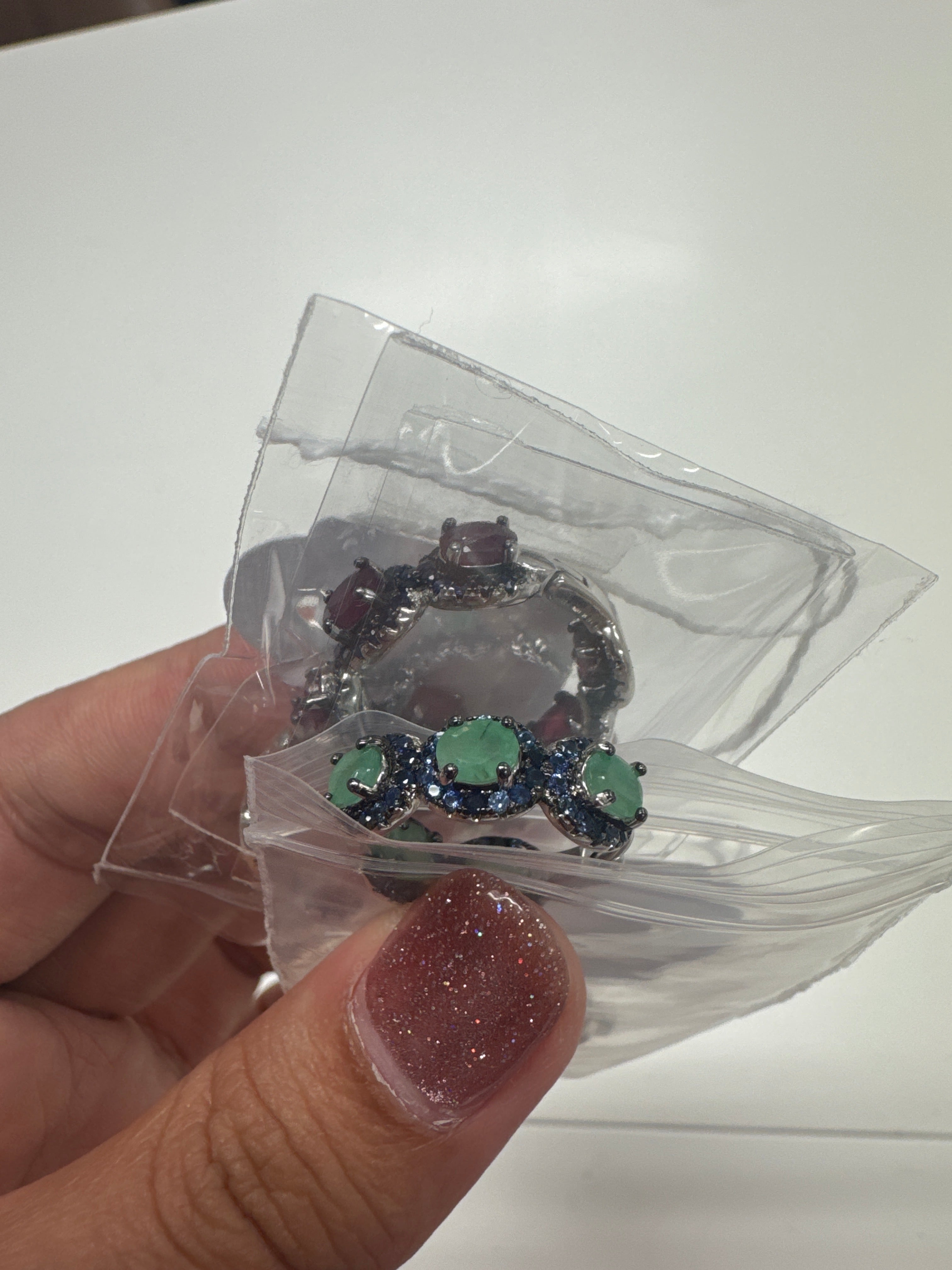 Ravens_are_beautiful_ruby sapphire hoops and sapphire emerald hoops_JP
