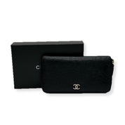 Chanel | Camellia Long Wallet | Lambskin | Silver Hardware