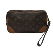 Louis Vuitton | Monogram Clutch Bag | Coated Canvas | Gold Hardware