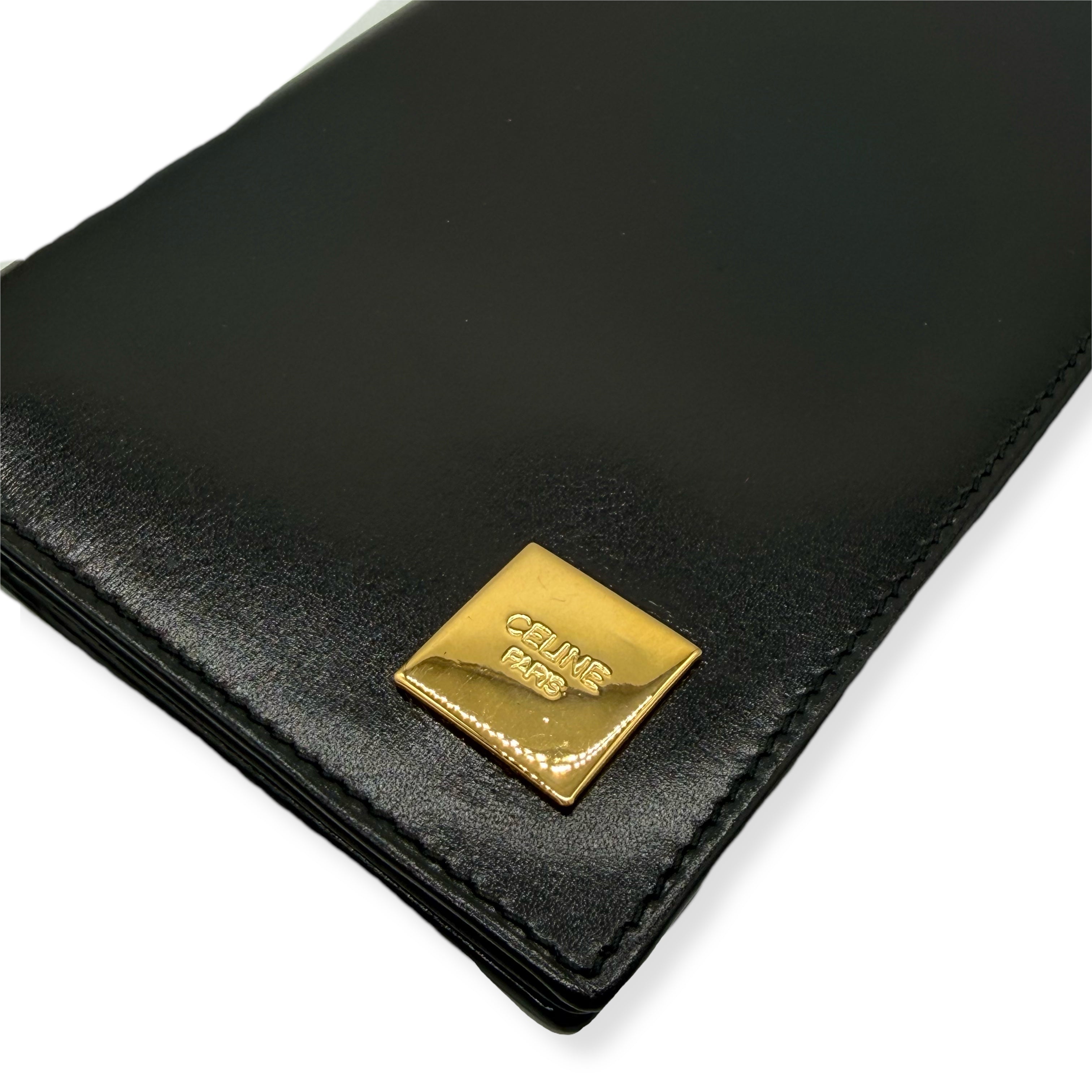 Celine | Bifold Long Wallet | Leather | Gold Hardware