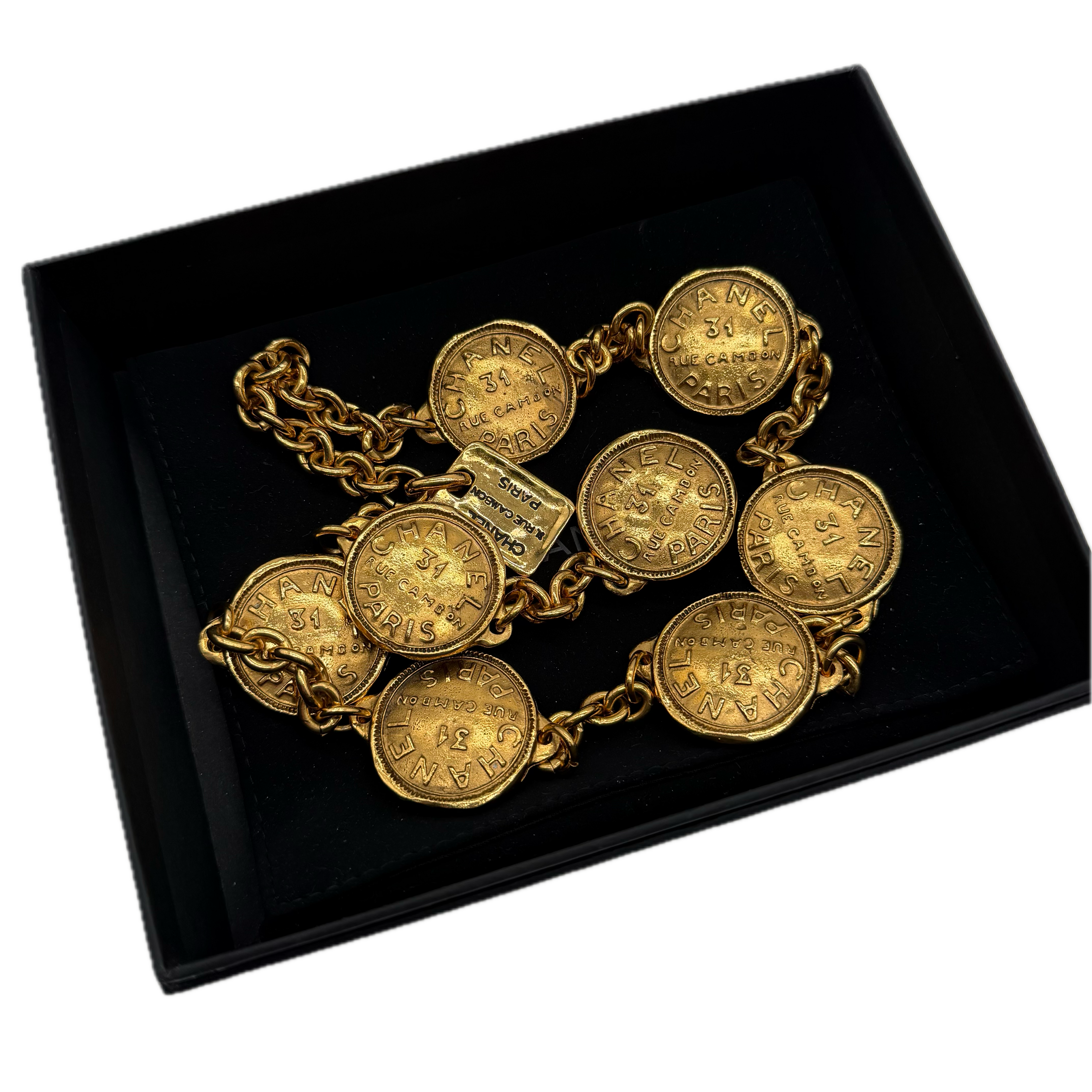 Chanel | Vintage Rue Cambon Medallion Chain Belt | Gold Plated