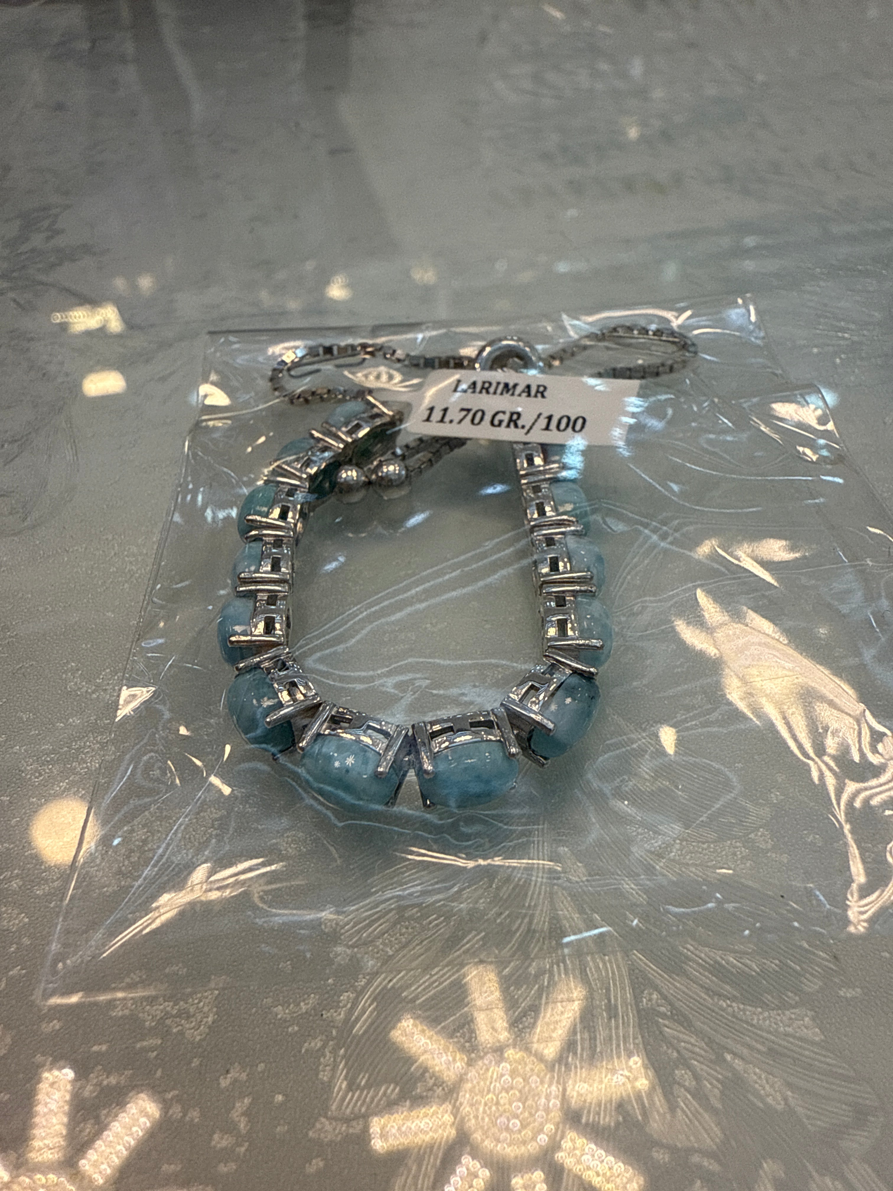 Larimar tennis bracelet sicillian bkk